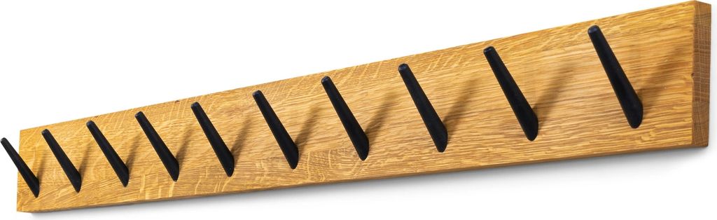 nub, knagerække, eg, eg (h: 10 x b: 100 cm.)