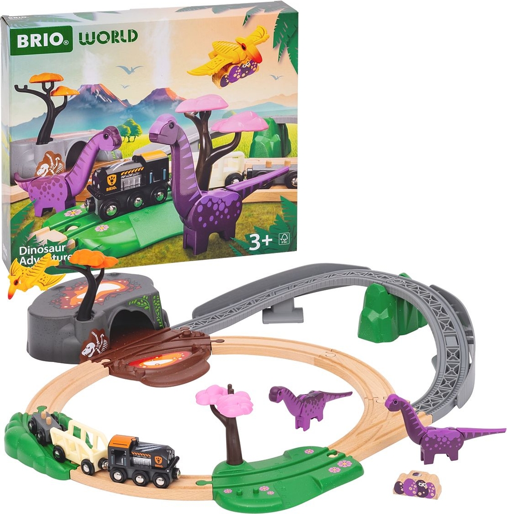 BRIO Togbanesæt Med Dinosaurer - Multi/patterned - ONE SIZE