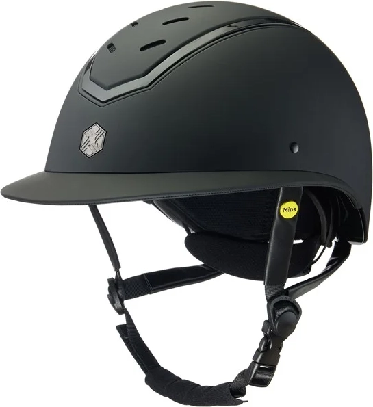 Charles Owen Kylo Riding Helmet with MIPS - Matt Black/Black Shiny