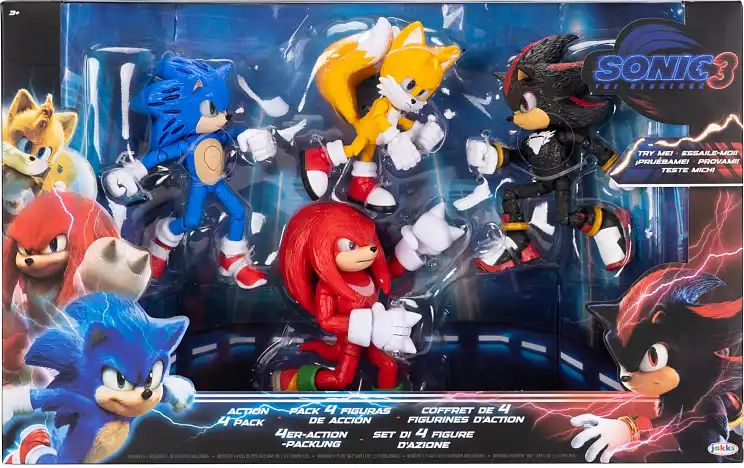 JAKKS Pacific Sonic The Hedgehog 3 4-pack