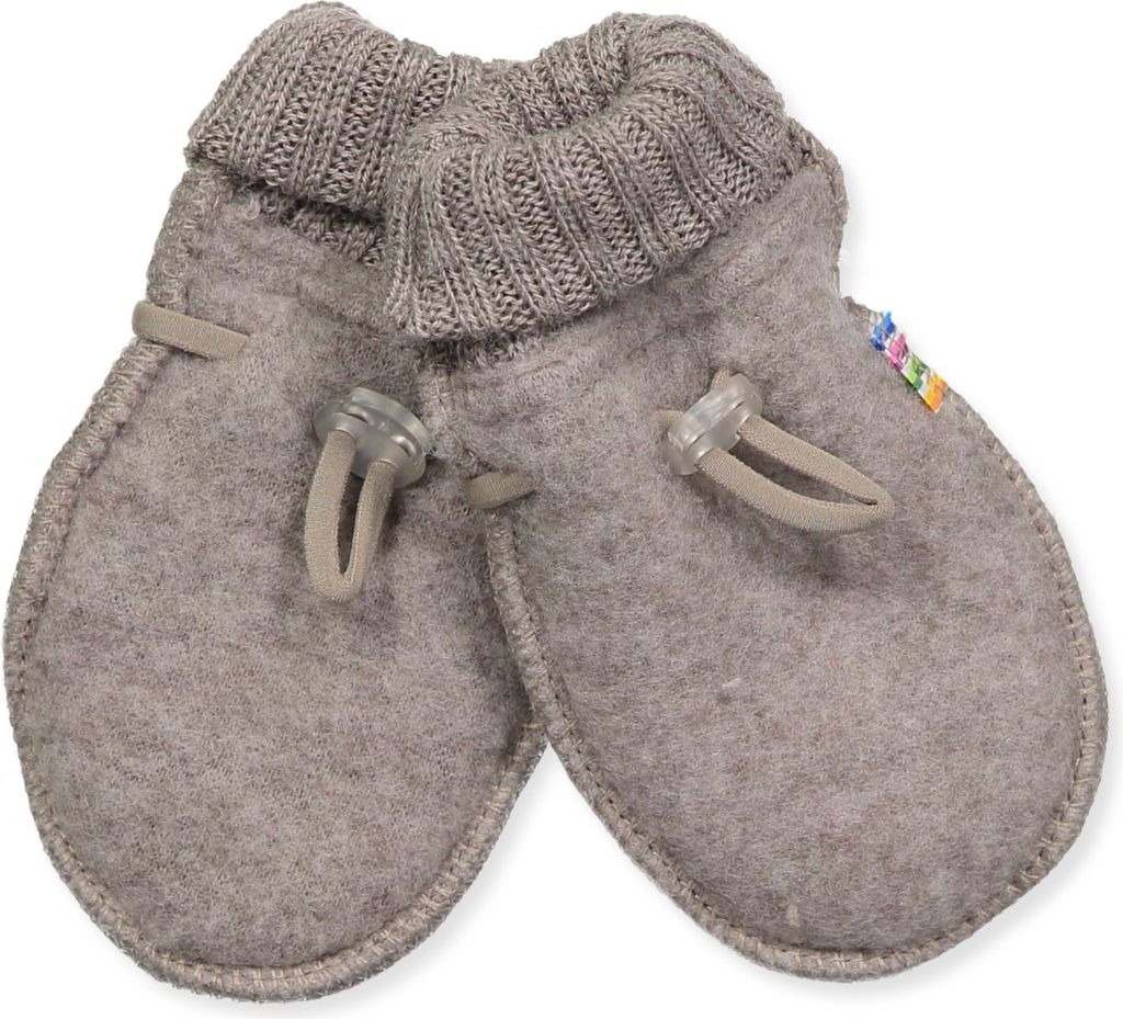 beige uld fleece babyvanter