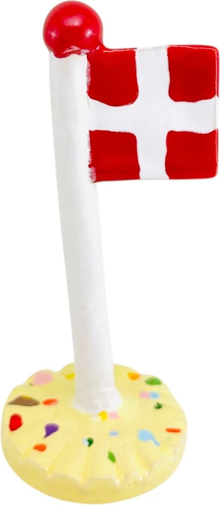 TheClayPlay Klassisk Dannebrog Pale Mirabelle Dot 18 cm