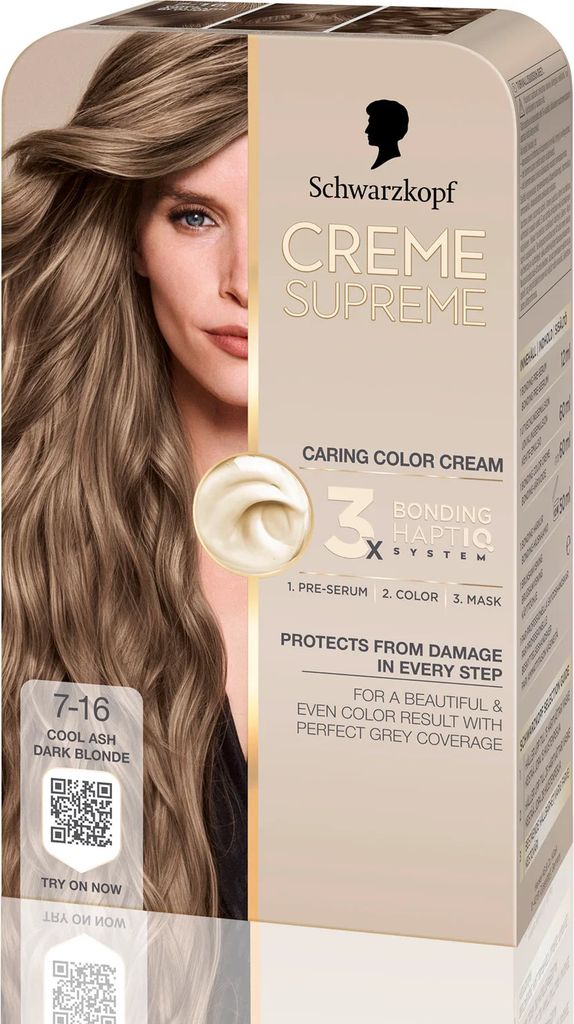 Schwarzkopf Creme Supreme 7-16 Cool Ash Dark Blonde