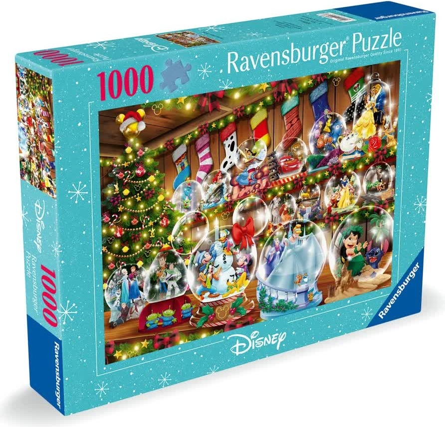 ravensburger puzzle disney christmas snow globe paradise 1000p