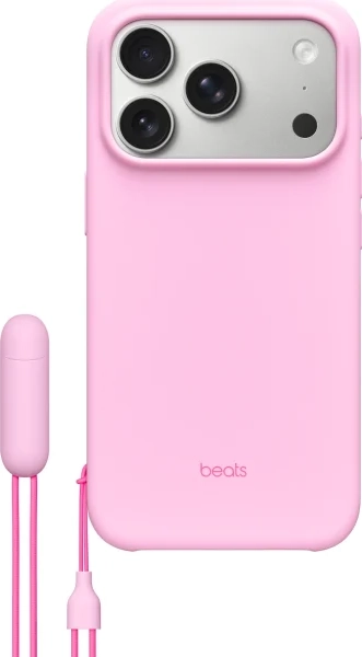 iPhone 17 Pro Beats Cover m. Strop - MagSafe Kompatibel - Pebble Pink