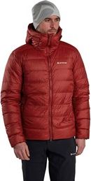 Montane Kamen Hooded Down Jacket Herre L Rød Dunjakker