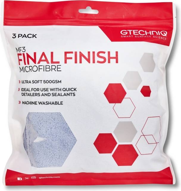 Gtechniq MF3 Final Finish Microfiber Klude 3 Pak