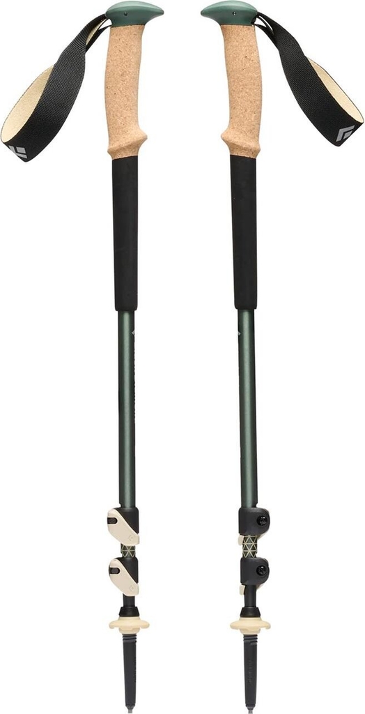 Black Diamond Trail Cork Vandrestave - 1 Par, 100-140cm - Grøn/Beige