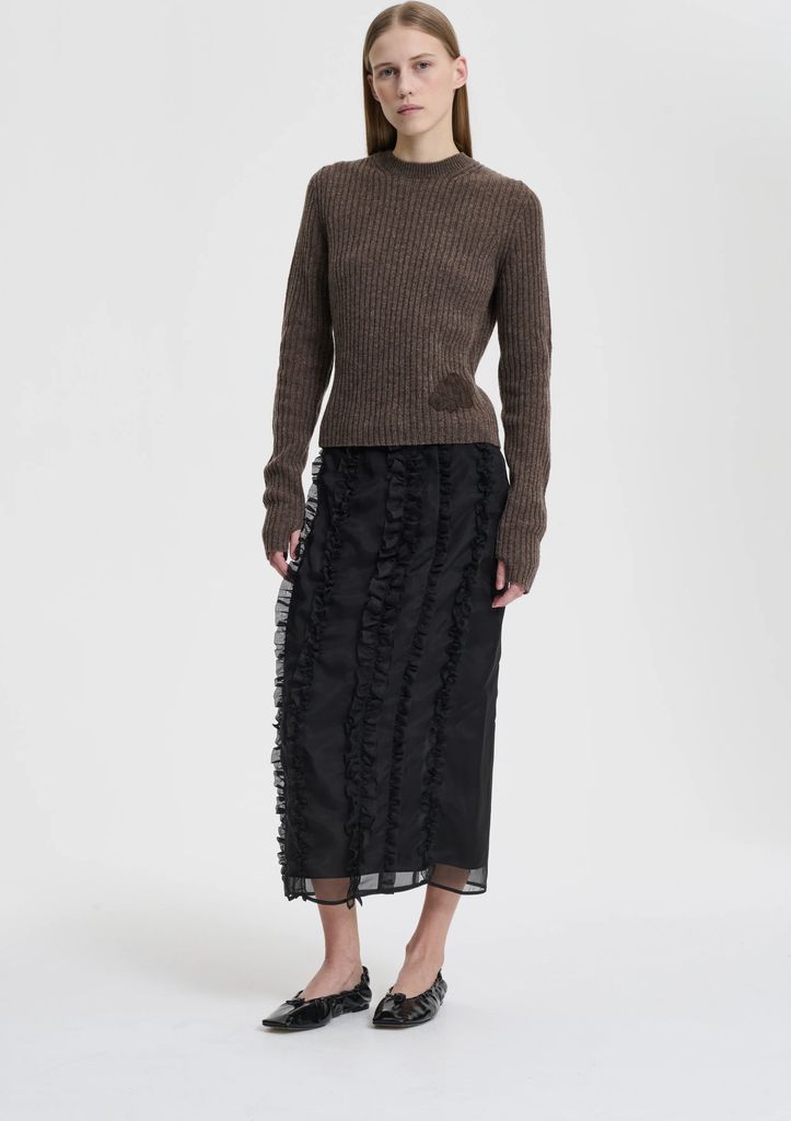blas | pullover nordic rib brown