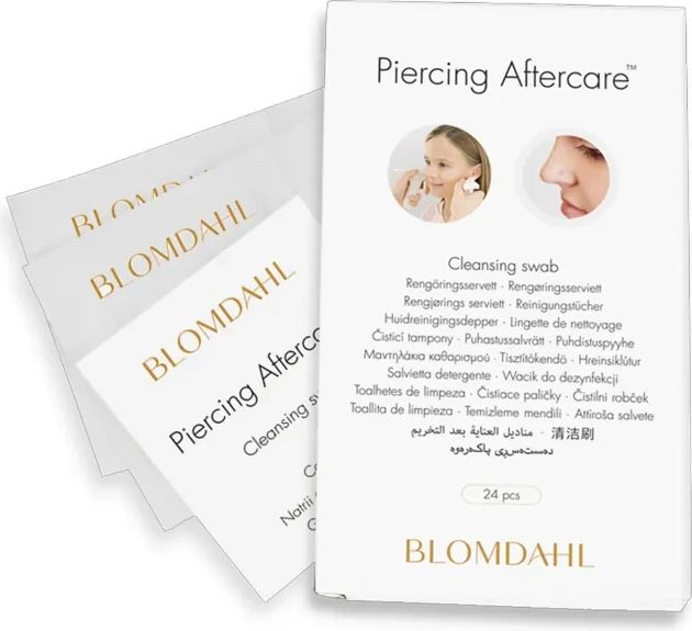 blomdahl piercing aftercare rengörinsservetter, 24 st