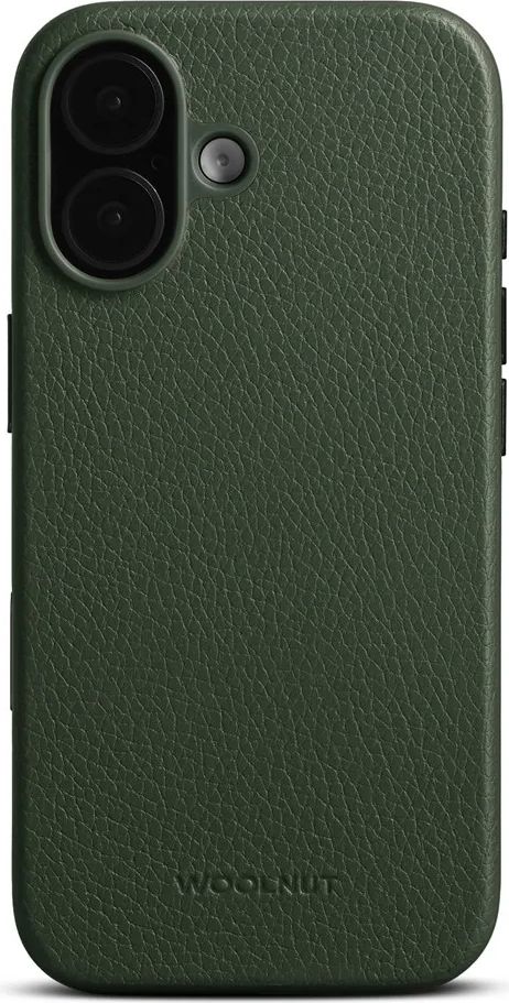 iPhone 17 - WOOLNUT Ægte Læder Bagside Cover - MagSafe Kompatibel - Sort