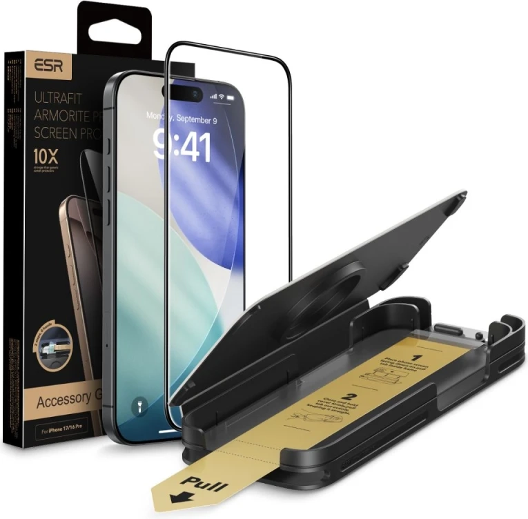 ESR iPhone 17 16 Pro UltraFit Härdat Glas Skärmskydd