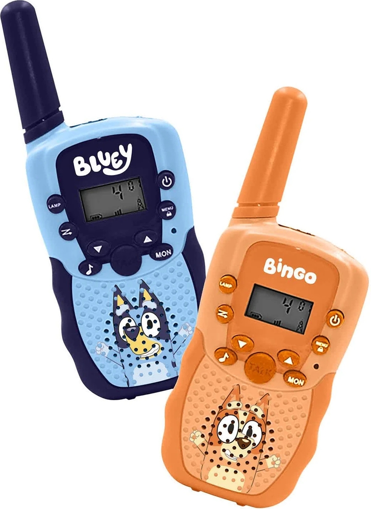 OTL BLUEY Walkie Talkie Sæt - Digitalt - 2 stk - Blå / Orange
