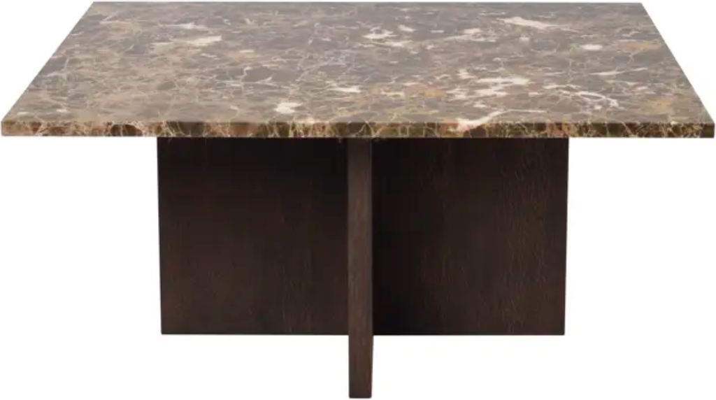 brooksville soffbord brun marmor/brun ek