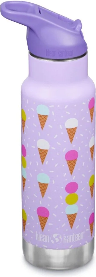 klean kanteen termo drikkedunk - flip sportslåg & sugerør - 355 ml - ice cream