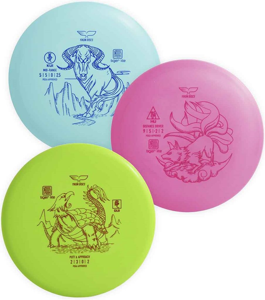 yikun disc golf sæt - 3 stk.