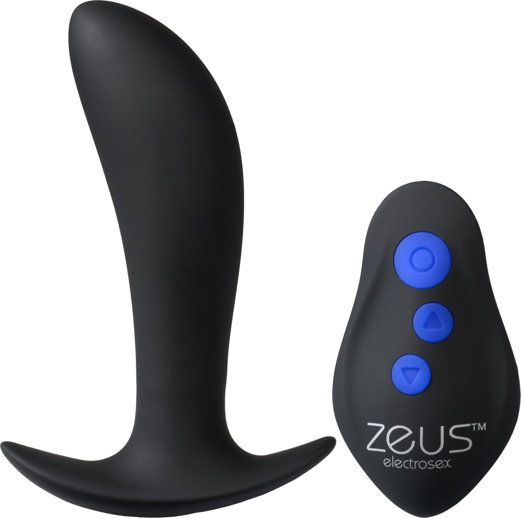 Zeus Pro-Shocker Vibrerende E-Stim Prostata Plug Black