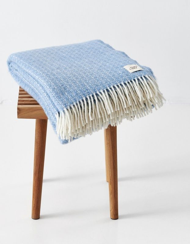 Arctic Anda uld plaid lyseblå 130x180 cm