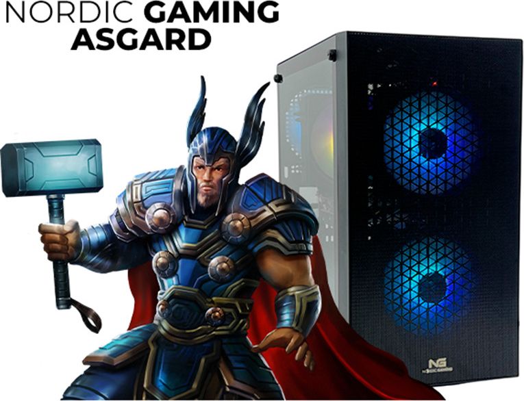 Nordic Gaming Asgard Thor V3 Gaming PC Ryzen 7 32GB RX 9060XT 16GB 1TB