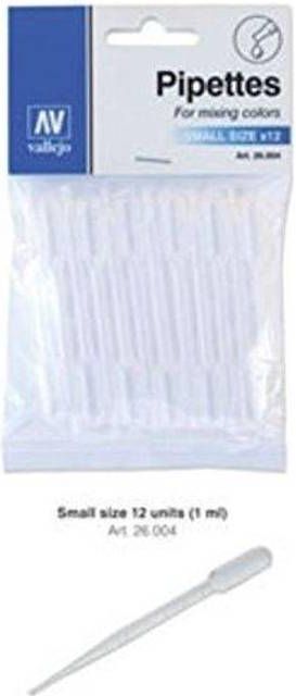 Vallejo Av Pipettes Medium Size x 12 1ml Small 1ml Pack Twelve 26004 x pipettes small size 1ml pack twelve 26004 x12 val26004