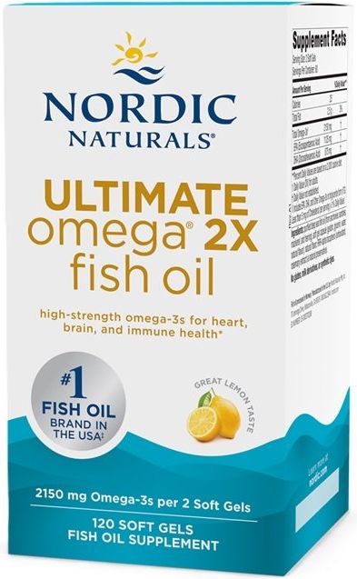 Nordic Naturals Ultimate Omega 2X 2150mg Lemon 120 softgels 90 stk