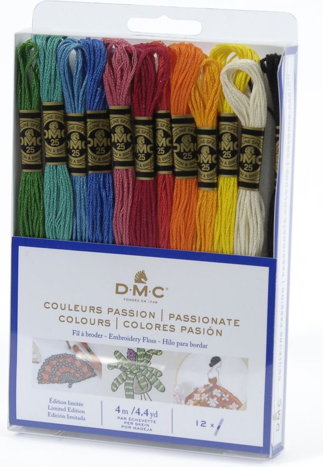dmc mouliné broderigarn pakke 12 farver