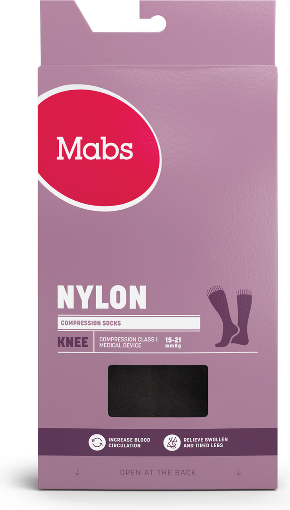 mabs nylon knee black x-large