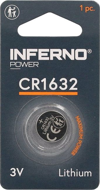 Lithium knapcellebatteri CR1632