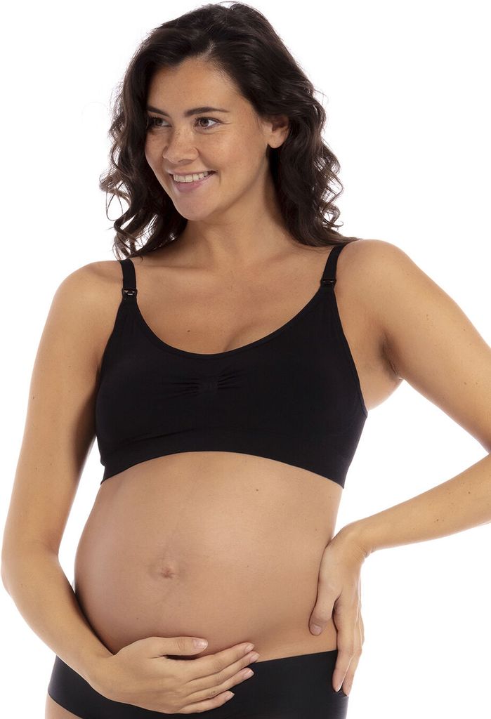 mama comfort nursing bra - black - s