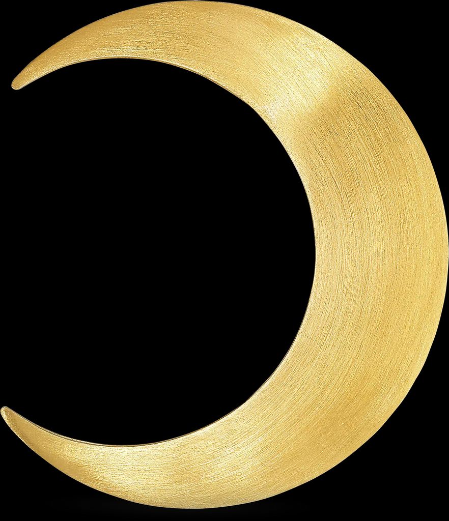 big half moon ørestik - forgyldt