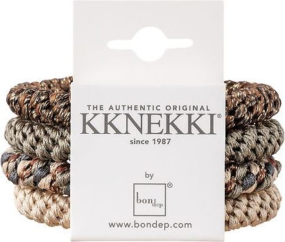 Bon Dep Kknekki Hair Tie Bundle 4-Pak Brun Beige 12 4pcs