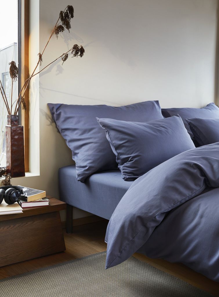 Høie of Scandinavia Harmoni Putetrekk Denimblå 70x100 cm Hovedpudebetræk Blå