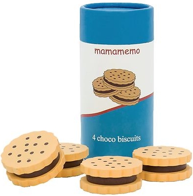 mamamemo legemad - træ - chokoladekiks i pakke