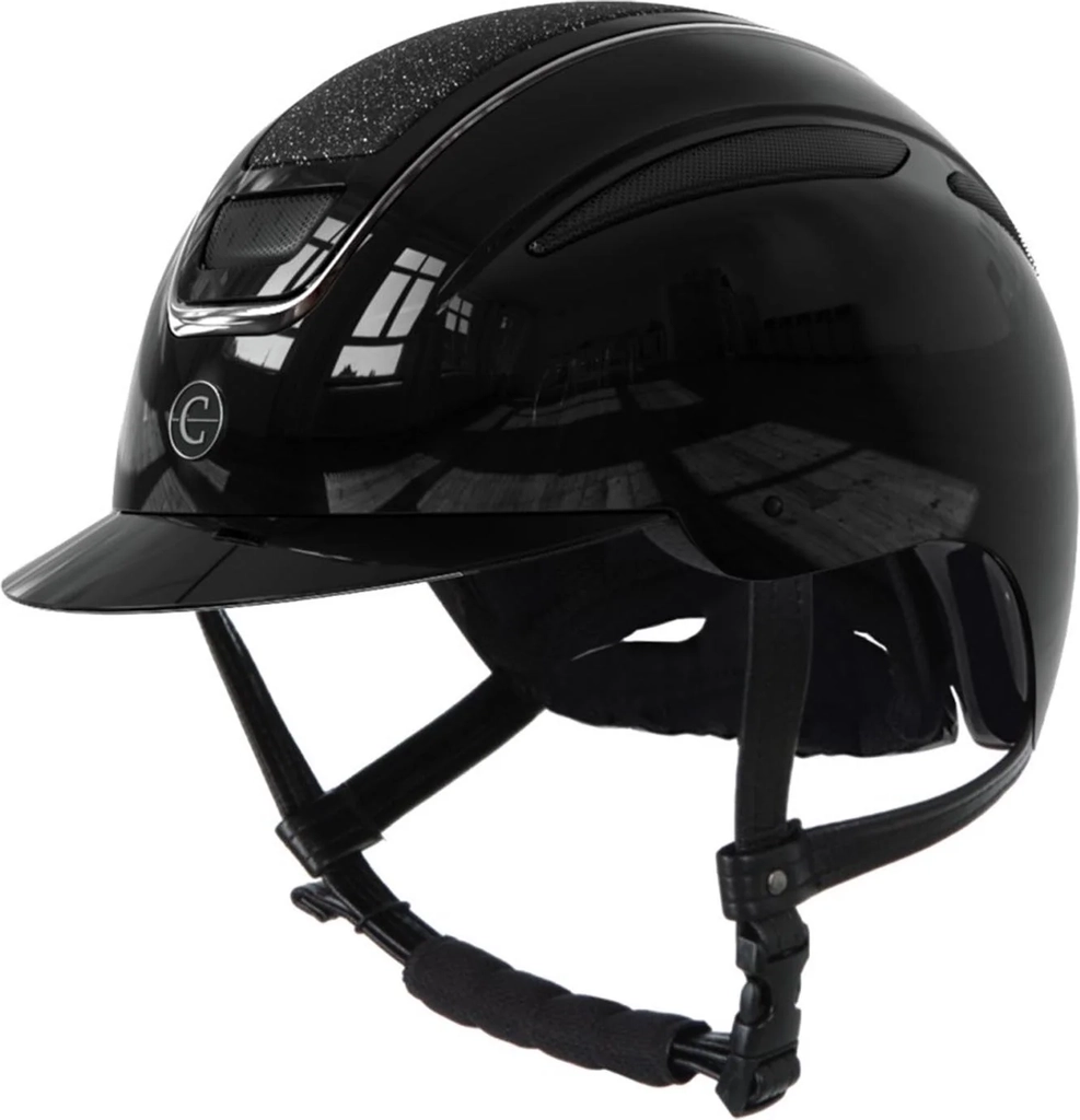Covalliero Elite Polo Ridehjelm - Sort Glossy - STR 56-58