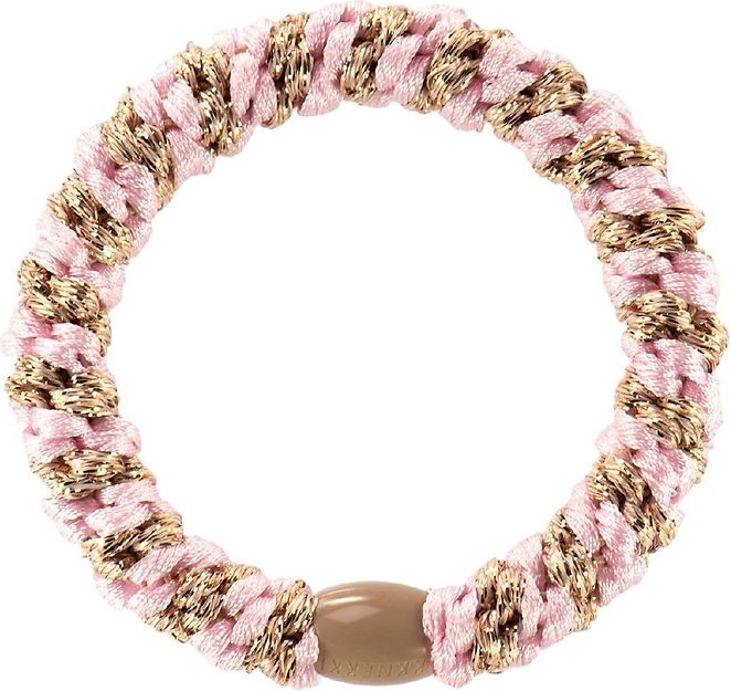 Bon Dep Kknekki Elastik Rosa/Beige Glimmer Kknekki Hårpynt