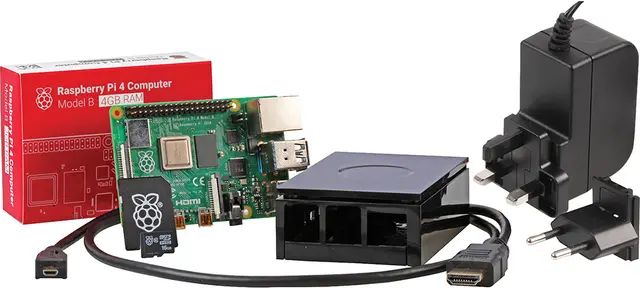 Raspberry Pi 4 B 4GB Starter Kit stationær minicomputer