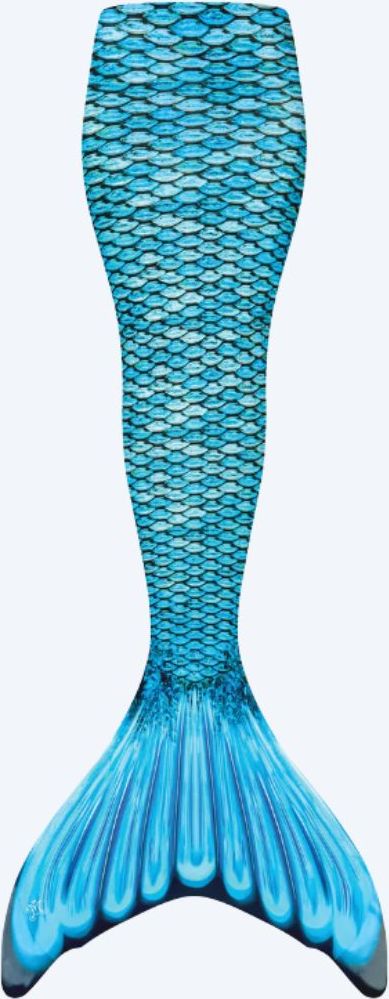 fin fun havfruehale til børn - sæt - tidal teal (lyseblå)