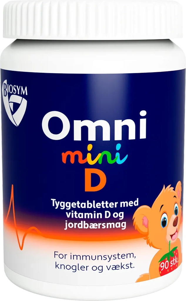 biosym omni mini d tyggetabletter, 90 stk. | webapoteket