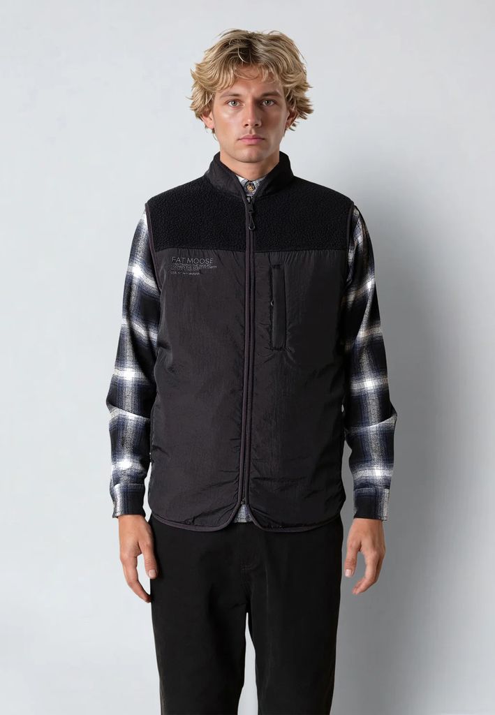 vester fleece vest - black