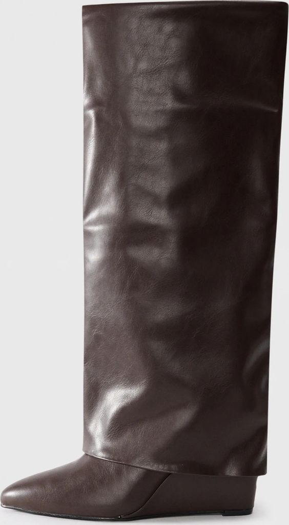 evander - støvler m/ kilehæl - dark chocolate