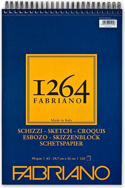 Fabriano Spiralbundet Skitseblok F-1264 A3