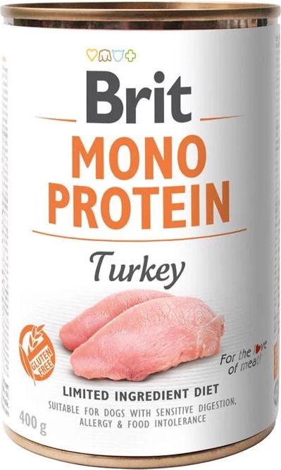Hundefoder vådfoder Brit Mono Protein Kalkun 400 g