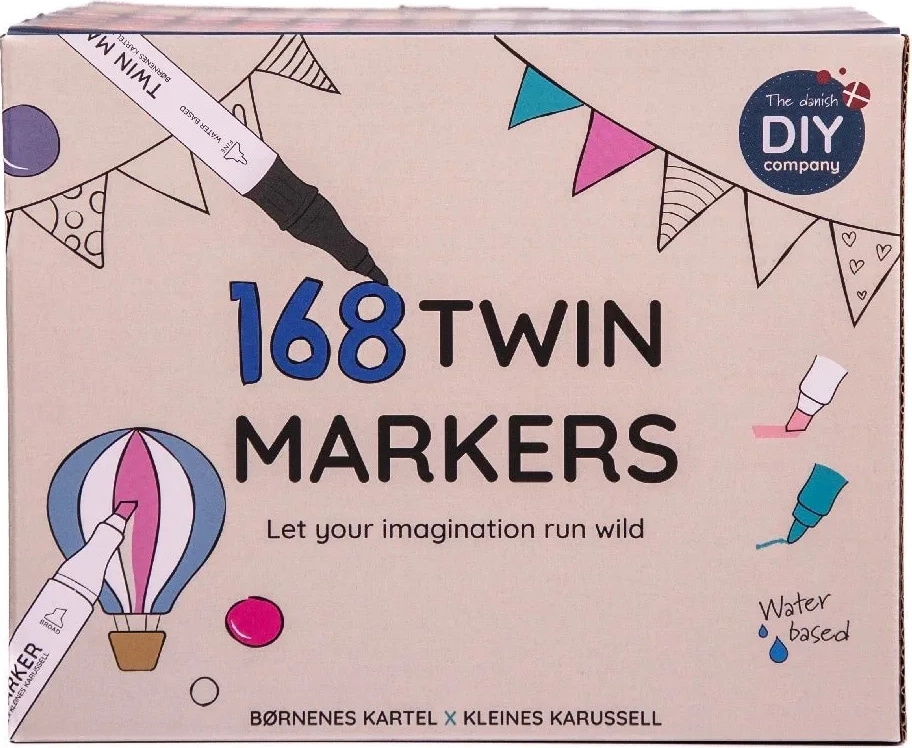 Børnenes Kartel 168 Vandbaserede Twin Markers