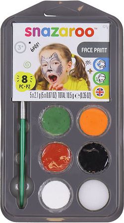 Snazaroo Ansigtsmaling Halloween Sæt 7 Dele 1 Idehæfte