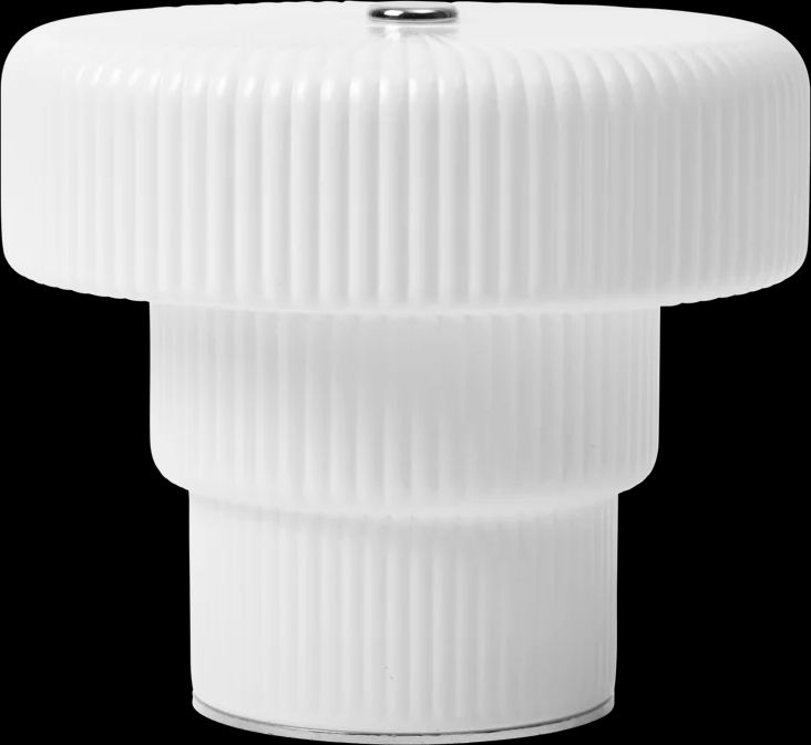 ferm living ripple bärbar lampa h10 vit
