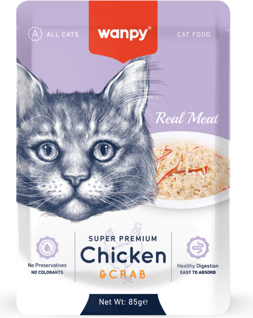 Wanpy Retort Pouch Chicken Crab 85g