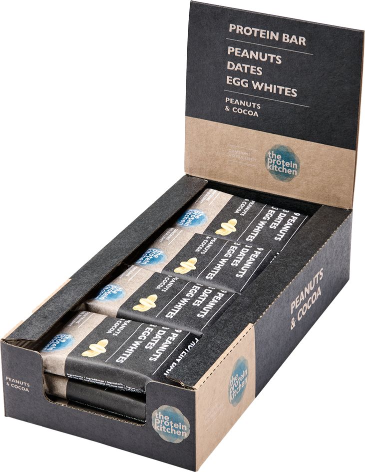 the protein kitchen proteinbar - peanuts &amp; cocoa (12 x 50g)