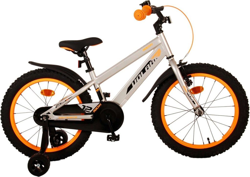 Volare Børnecykel Med Støttehjul 18 Rocky Grå Børnecykel