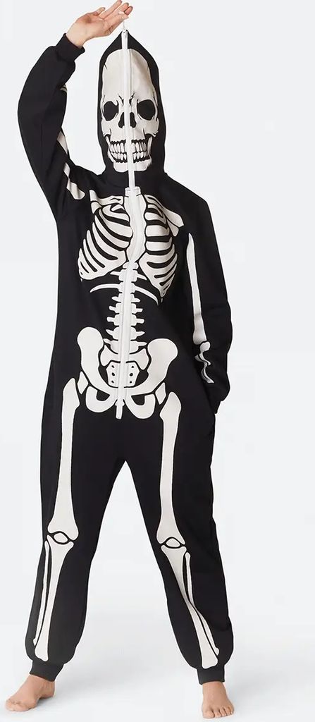 skelett onesie dam