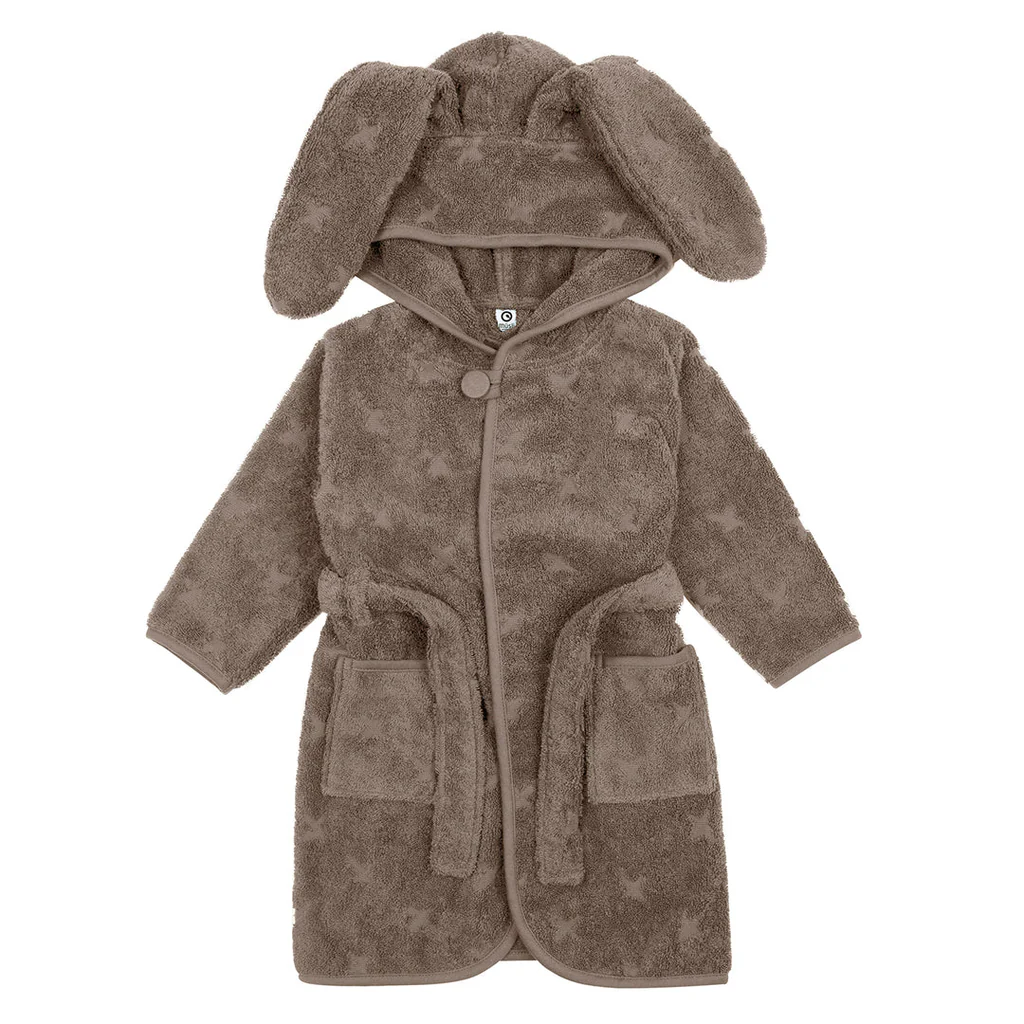 badekåbe med ører, 92/98 - walnut